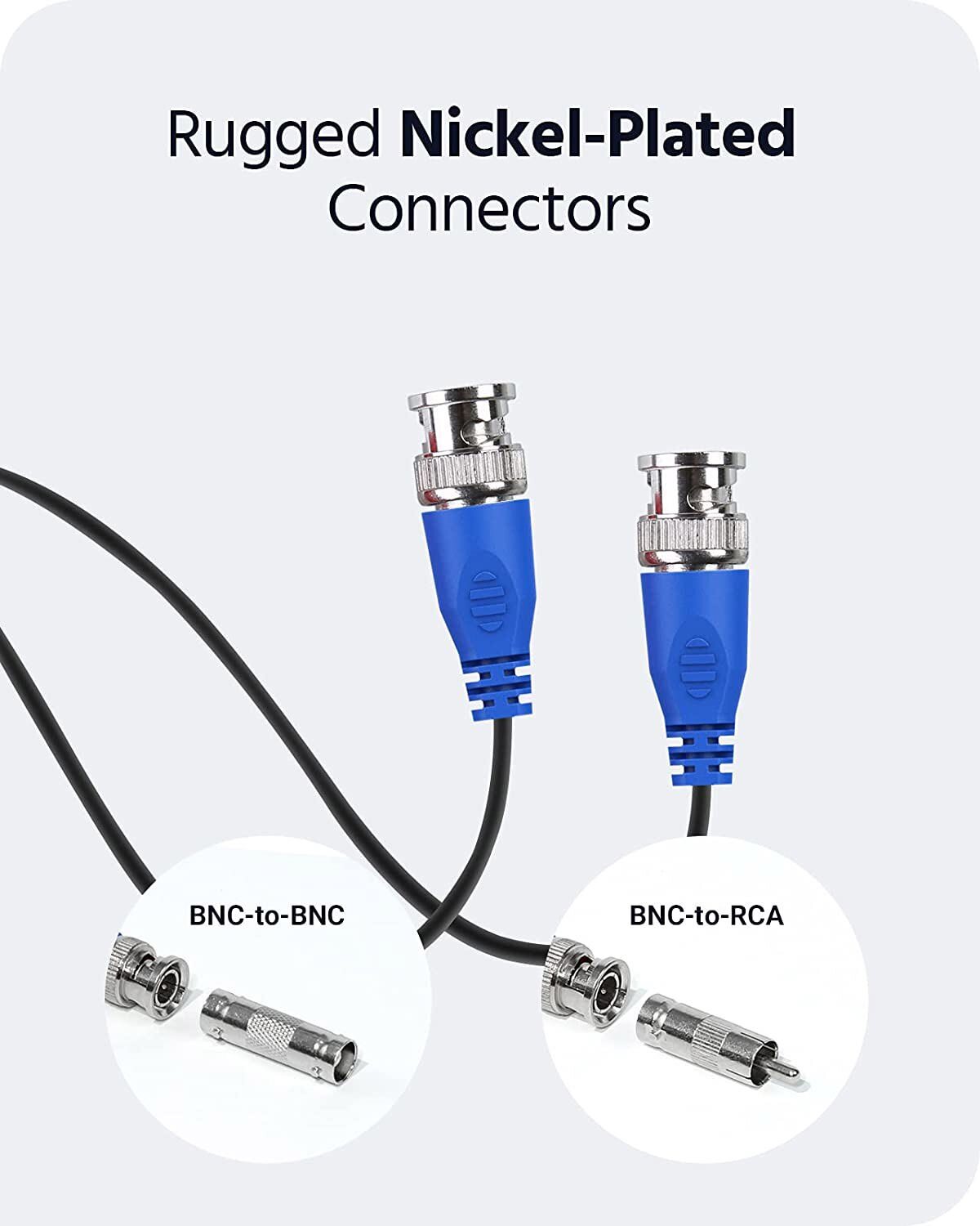 ANNKE 25/50/60/100/150ft Extension DC BNC Power Cable for Security Camera System
