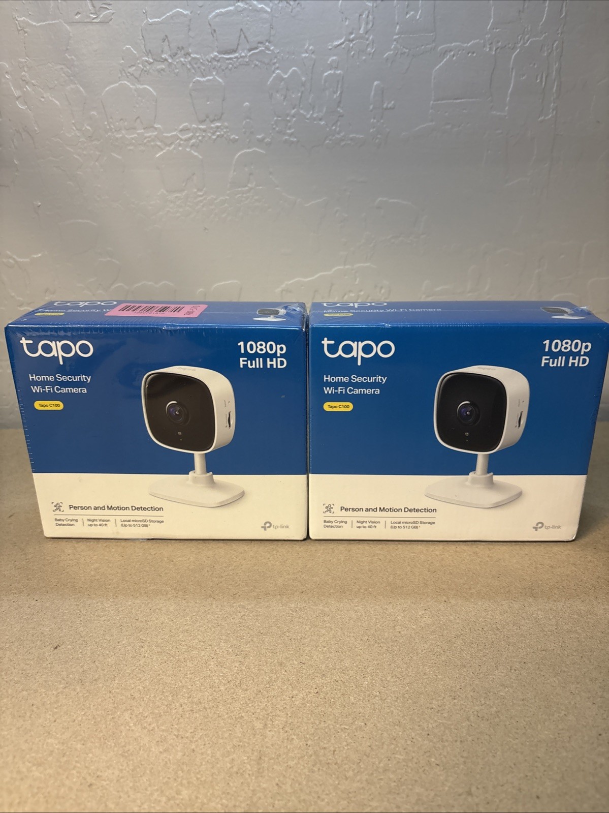 2x New TP-LINK Tapo 2k Indoor Security Wi-Fi Camera Tapo Night Vision Sealed