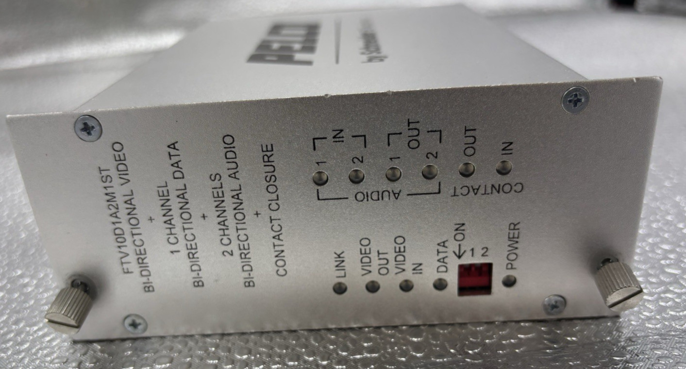 Pelco FTV10D1A2M1ST 1 Channel Video Fiber Transmitter ST Connector No Box