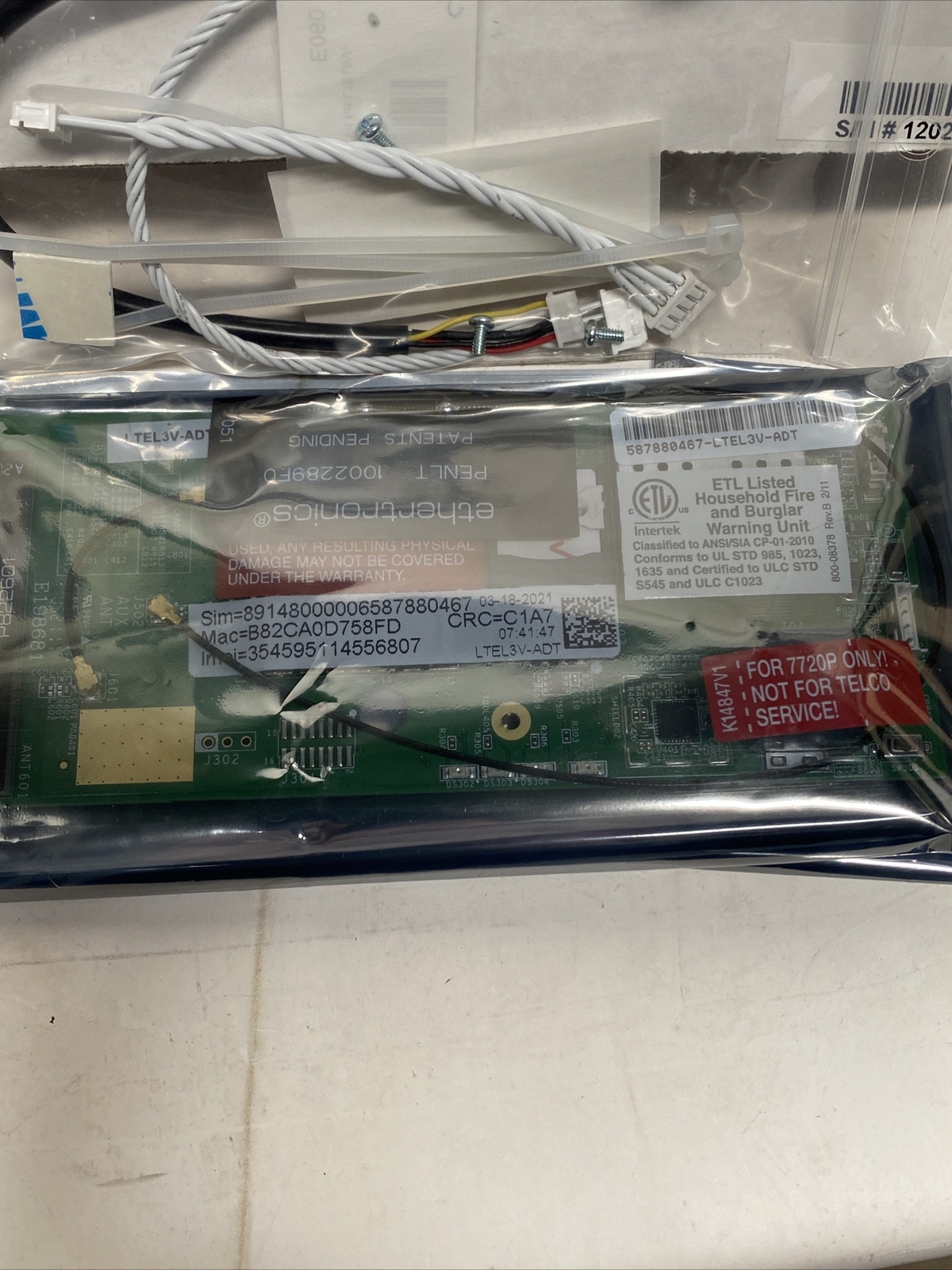 Honeywell LTE3V-ADT Verizon, ADT LTE Communicator L3000