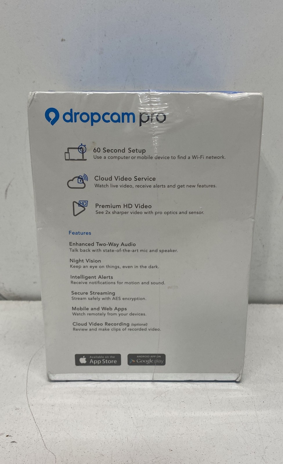 Dropcam Pro Wi-Fi Video Monitoring Security Camera 720p HD Night Vision Sealed