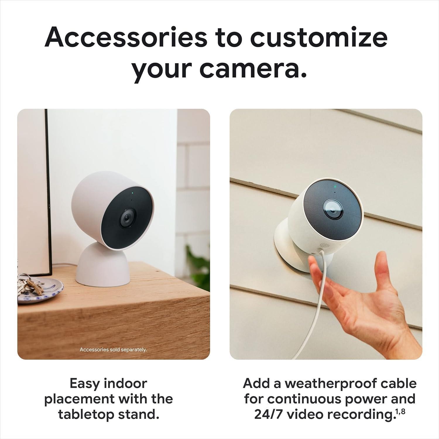 Google Nest Cam G3AL9 Indoor Outdoor Battery Wireless Security White Excellent