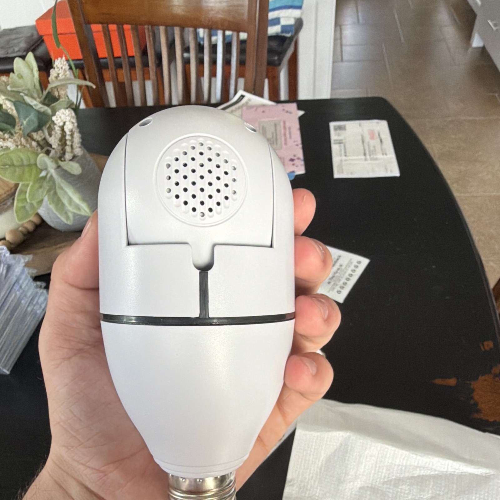 WiFi Panorama IP Bulb Camera, Indoor Hardwired White, 1 Camera