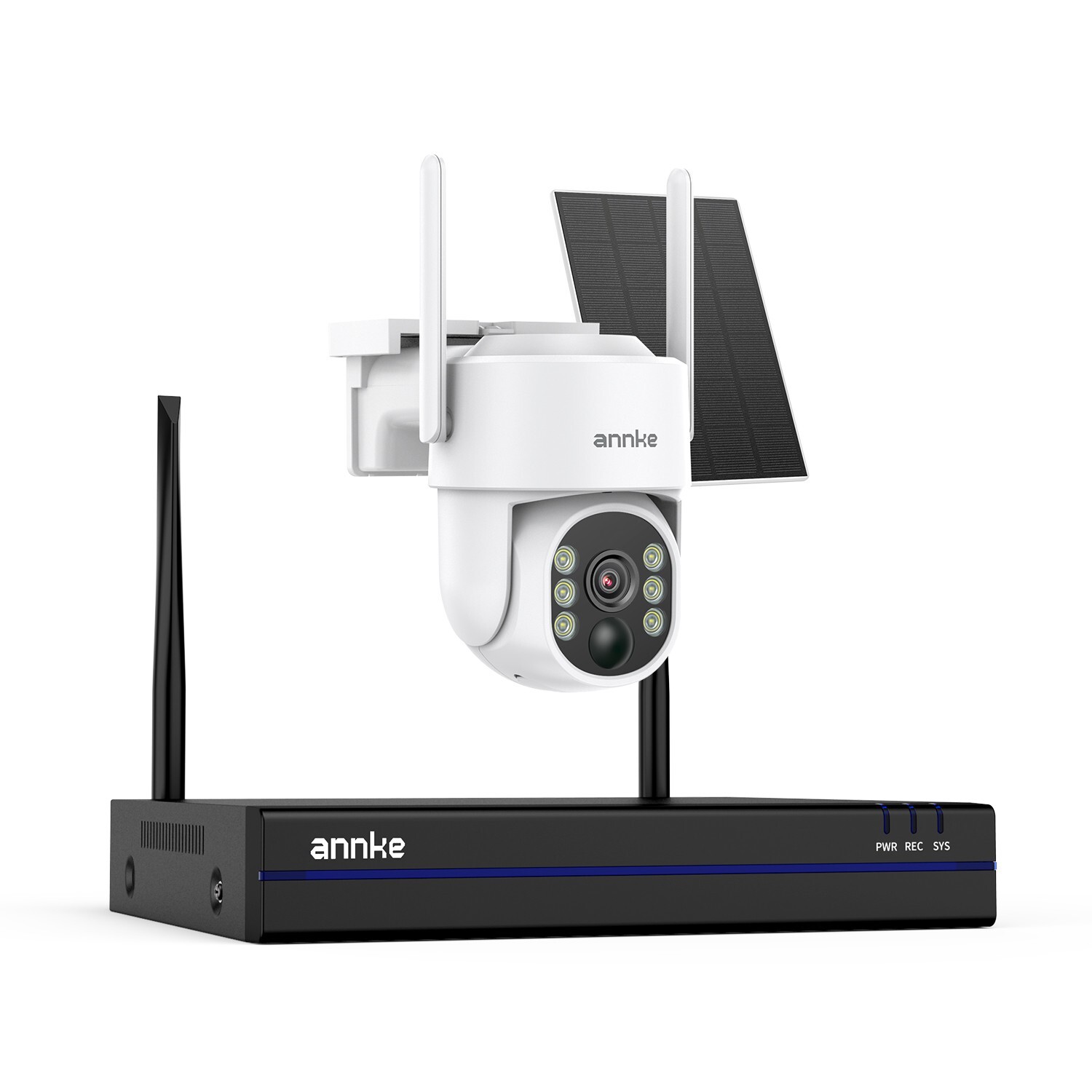 ANNKE 16CH NVR 4MP WIFI Solar Battery PT Color Security Camera System 2-Way Talk