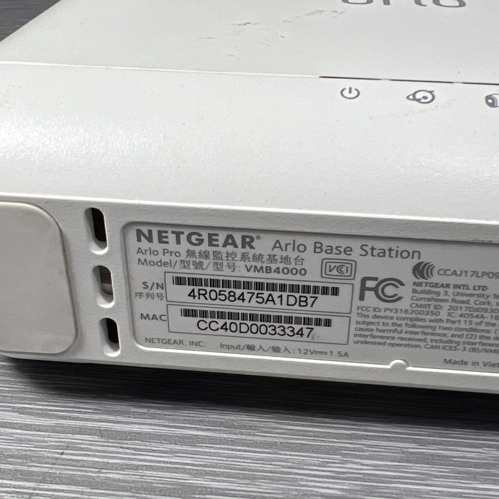 LOT OF 2 Arlo Netgear Base Station VMB4000 for Arlo, Pro, Pro 2 *FOR PARTS*