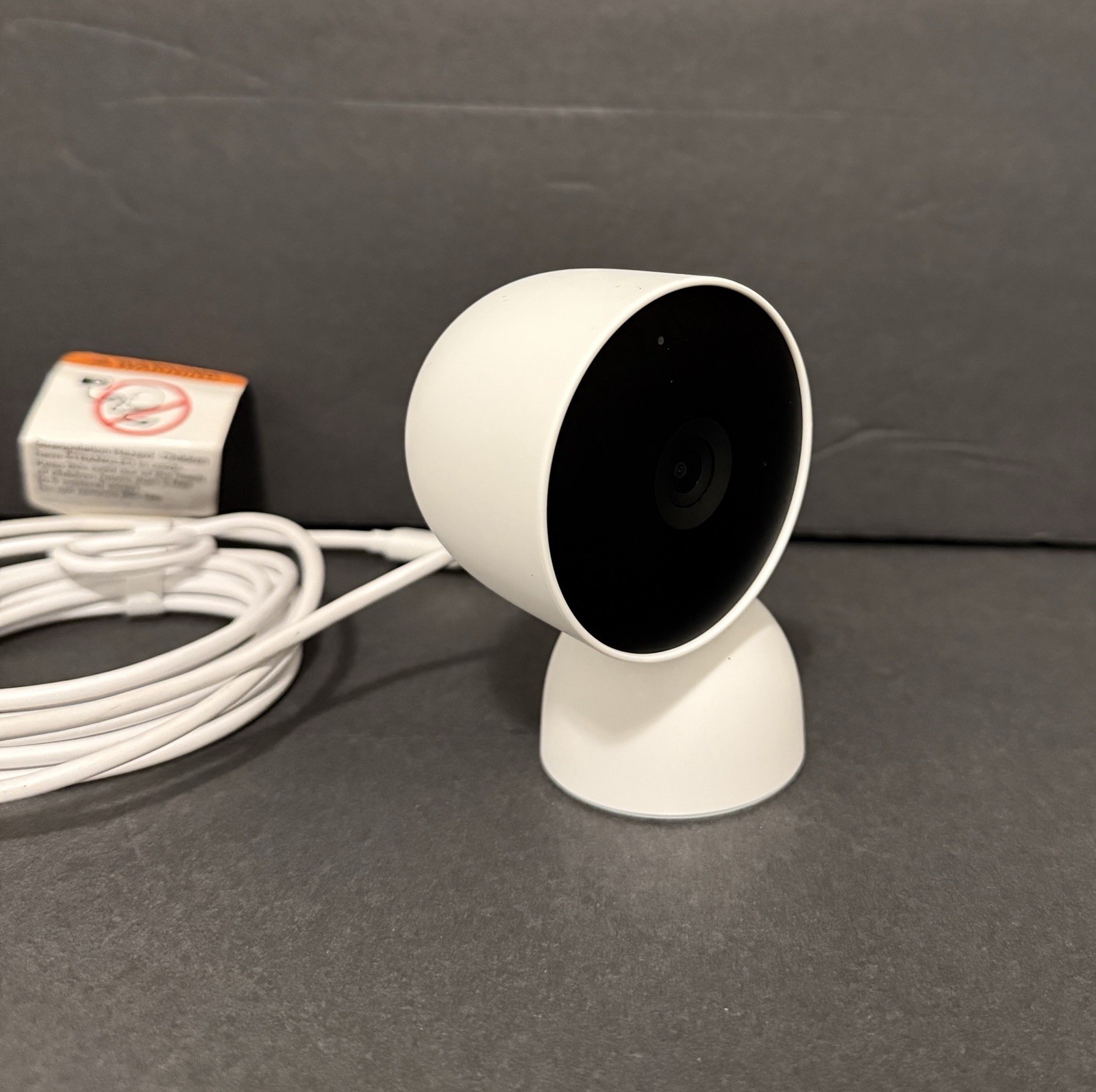 Google Nest Security Cam Indoor 1080p Wired 2nd Generation (White Snow) GJQ9T
