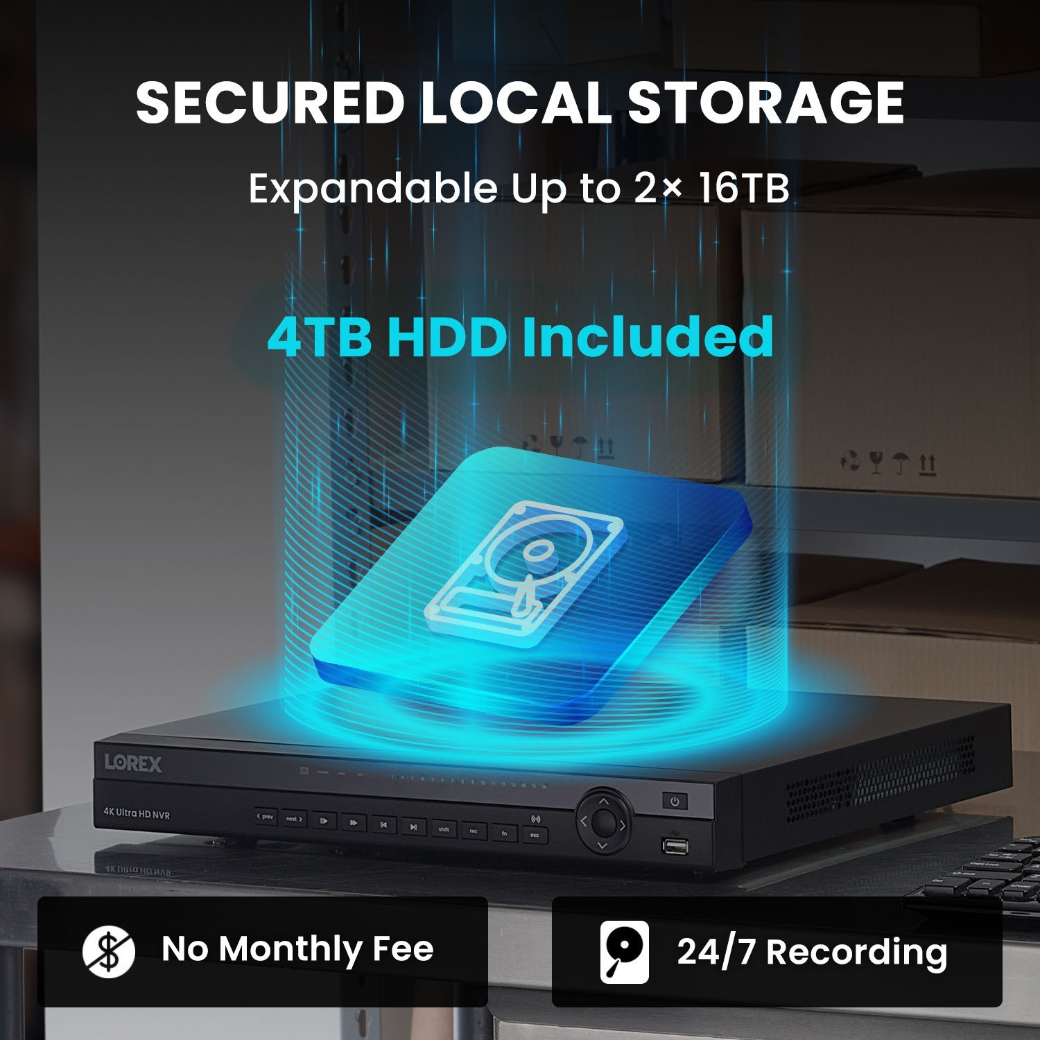 Lorex 4K (16 Camera Capable) Elite Series 4TB NVR (Open Box)