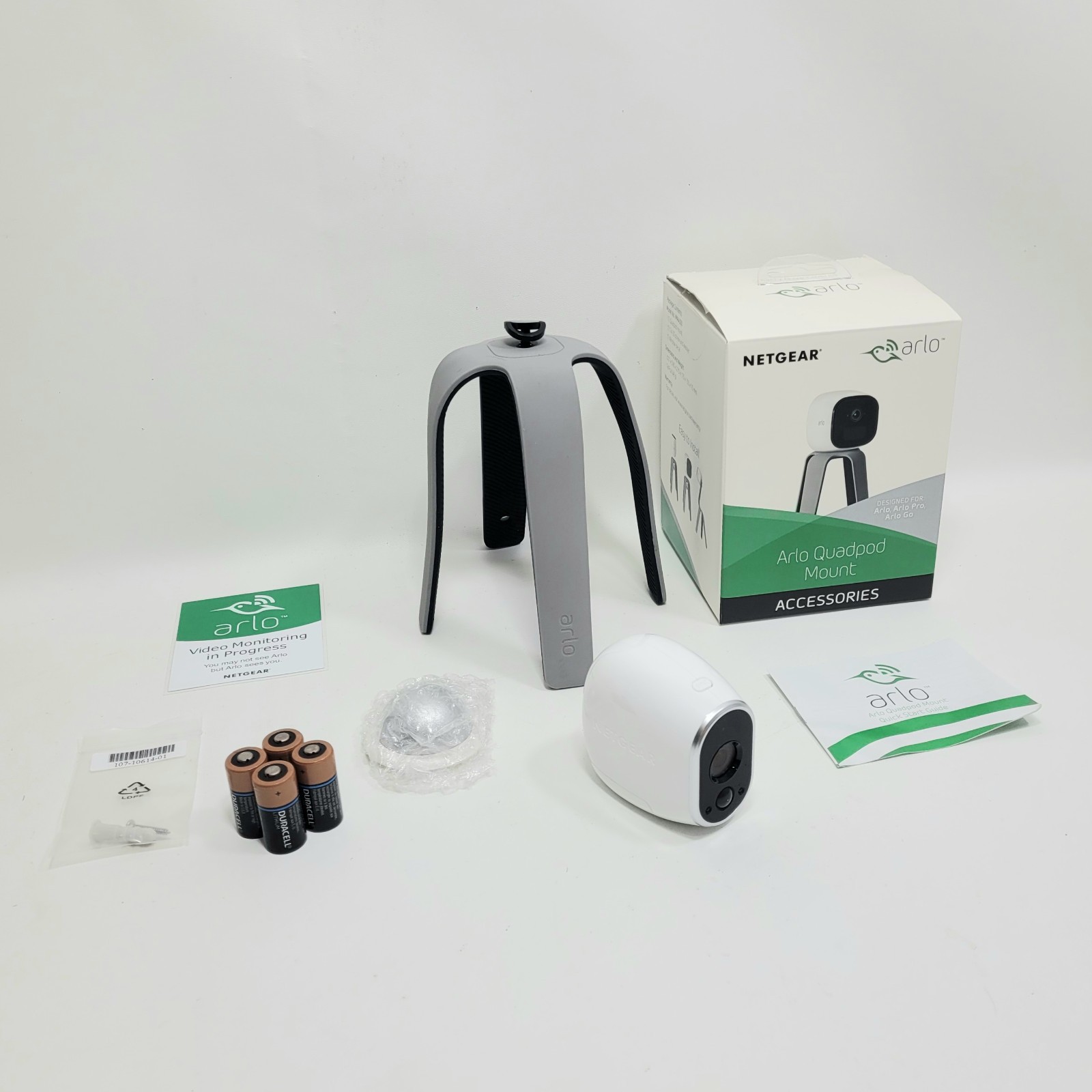 Netgear Arlo VMC3030 Add-On Camera with QuadPod New Batteries