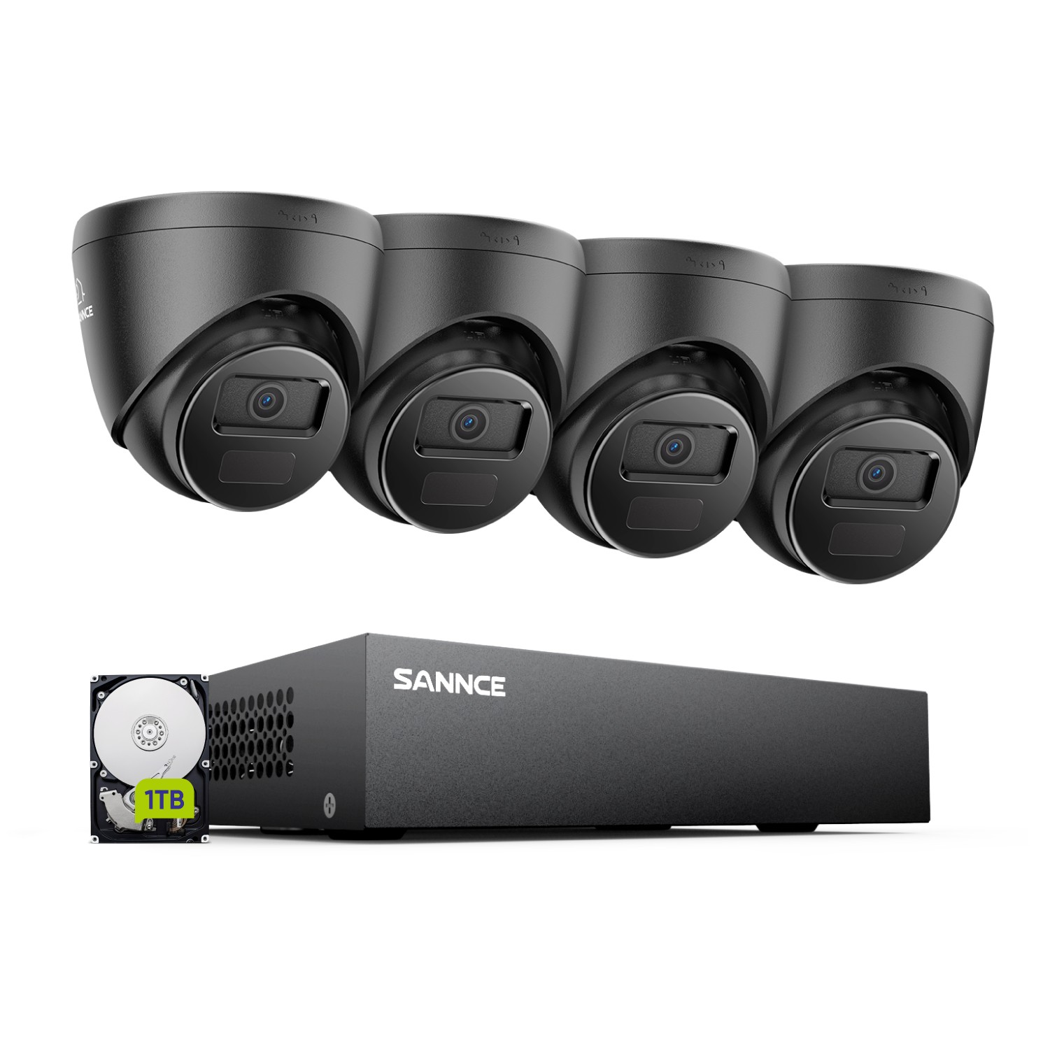 SANNCE 8CH DVR 1080P Video Security Camera System CCTV Outdoor AI Detection 1TB