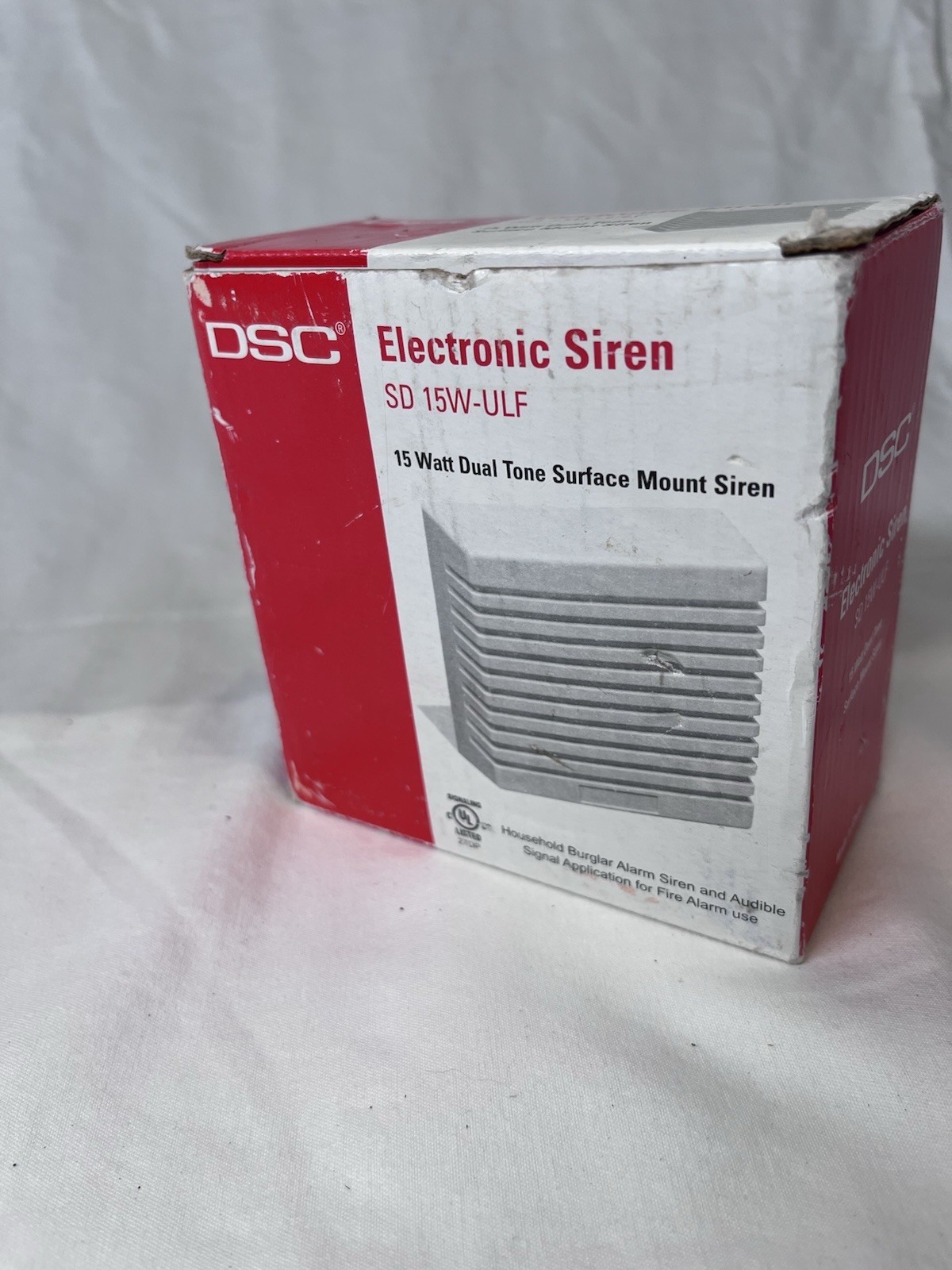 DSC Electronic Siren SD 15W-ULF Indoor New Alarm System Siren Wired Dual Tone