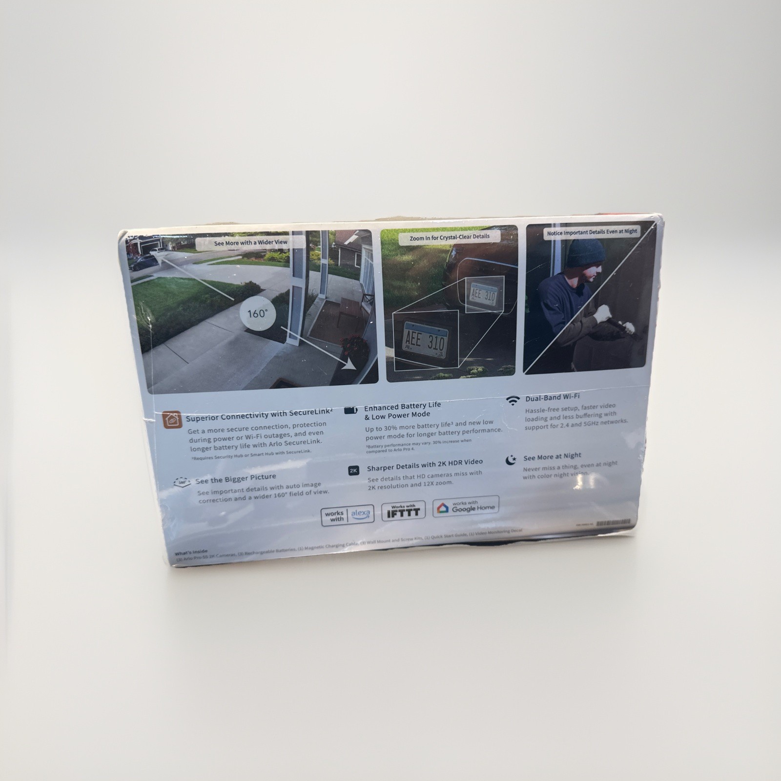 Arlo Pro 5S Spotlight Wireless Security Camera 2K HDR Dual-Band Wi-Fi – 3 Pack