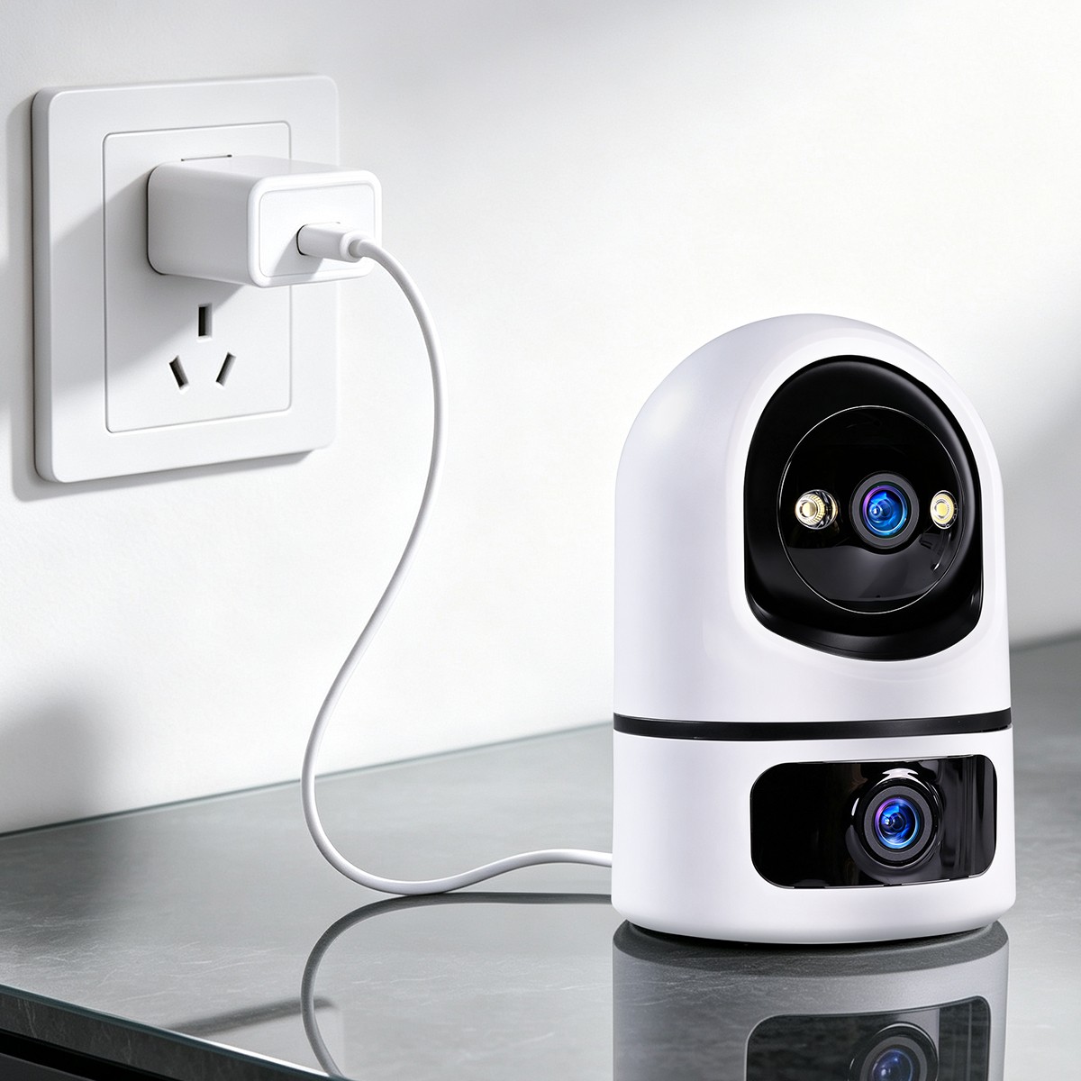 2K Audio Security IP Camera Dual Lens Indoor AI Human Detect Color Night Vision