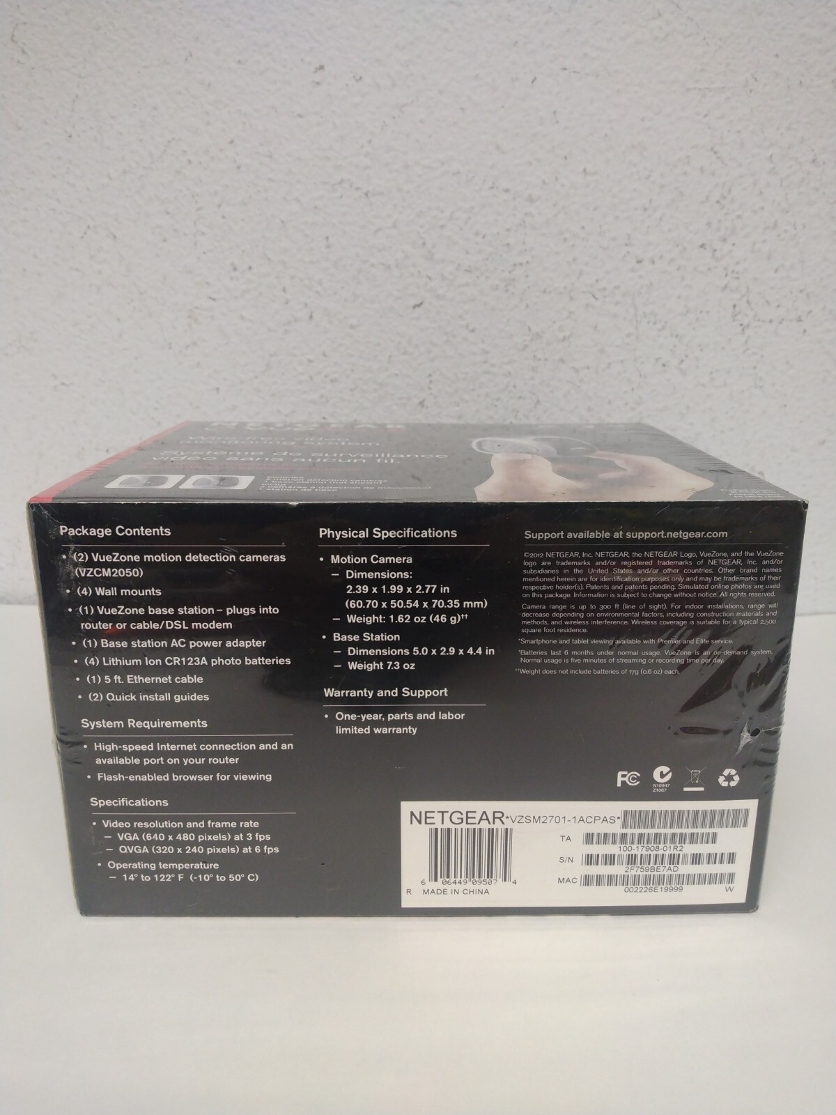 Netgear VueZone Wire-Free Video Surveillance Dual Cam. Monitoring Syst. VZSM2701