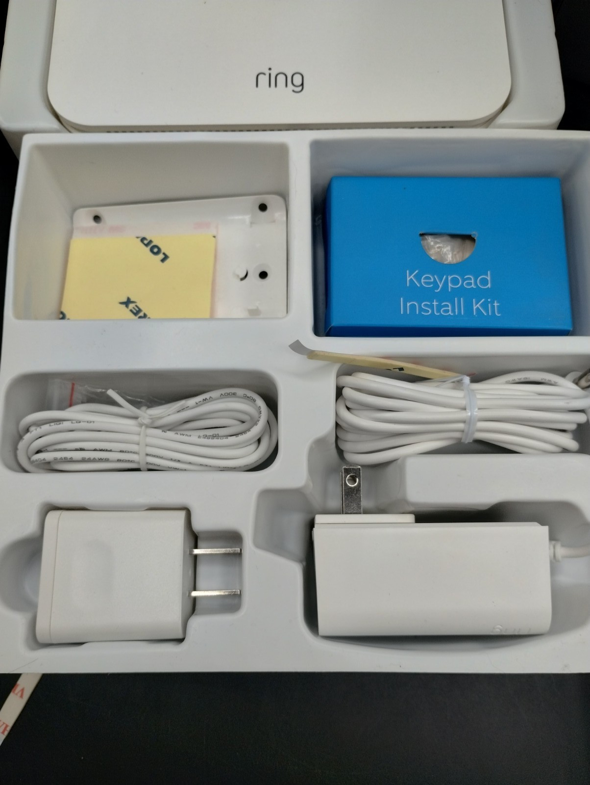 Ring Alarm Base Station Home Security Kit Hub, Cables, Power Supply & Keypad