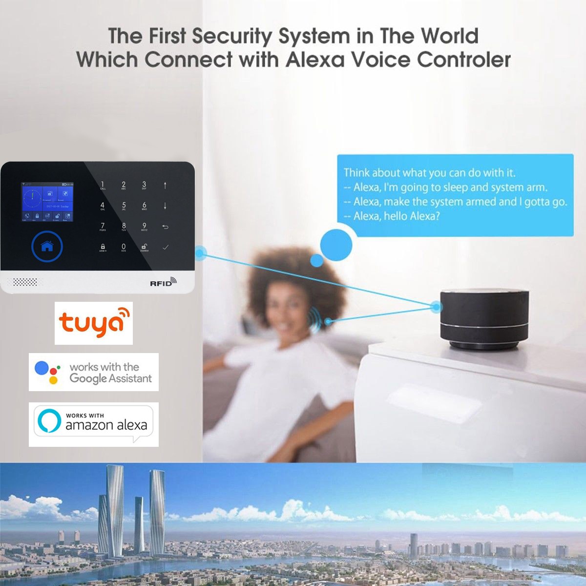 Smart Tuya APP WIFI Cloud GSM Wireless Office Home Security Alarm Burglar System