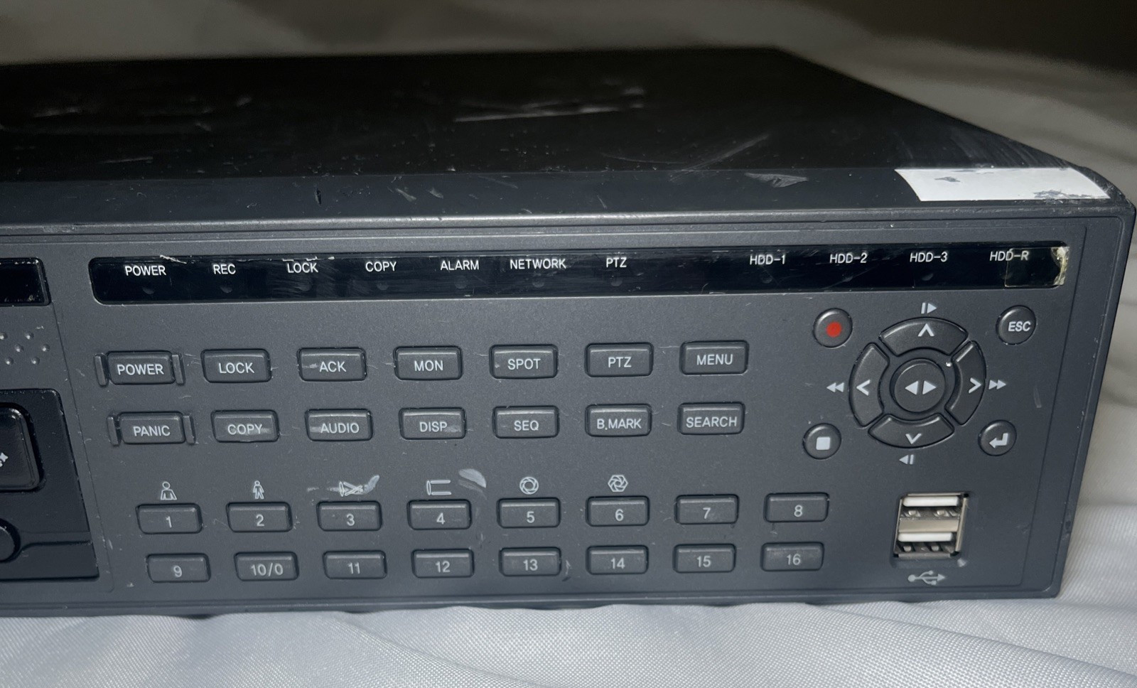 Nuvico DVR Surveillance Security System ED-P1600 16-Channel w/ Cord Powers On