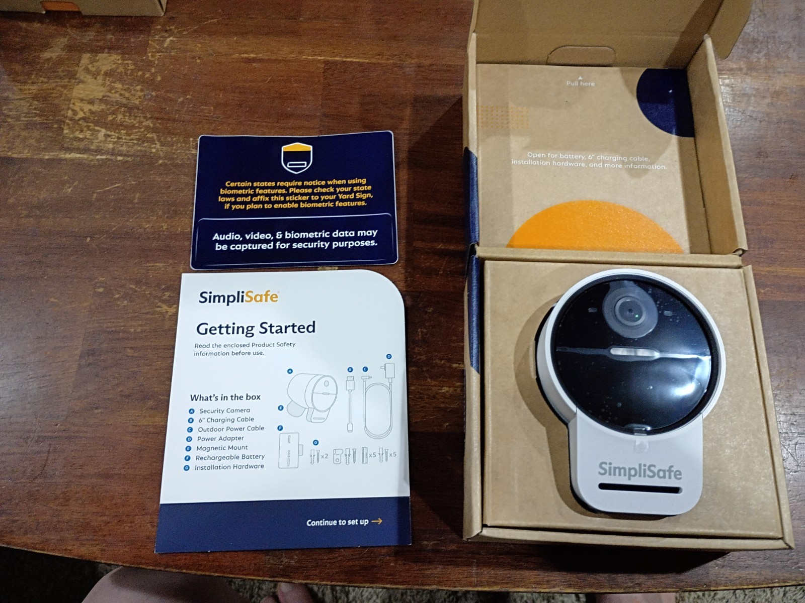 SimpliSafe Outdoor Wifi Camera Series 2 Active Guard CM021 With 16 Power Cord