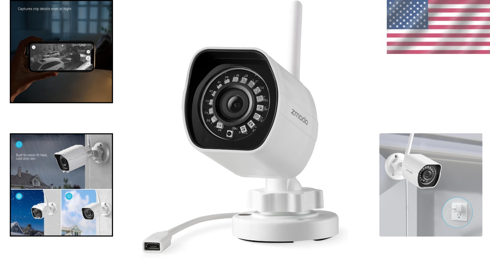 Advanced 1080p Full HD Wireless Camera System with Night Vision & Cloud Storage