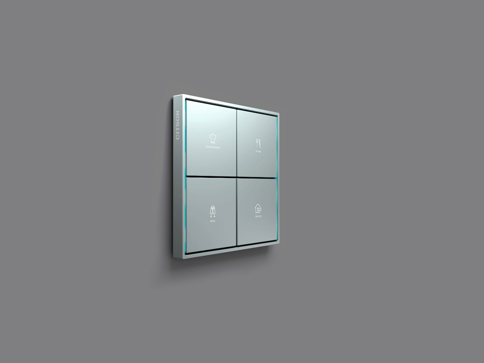 KNX KEYPAD 8 BUTTONS CITRON SQUARE OR RECTANGULAR LUXURY