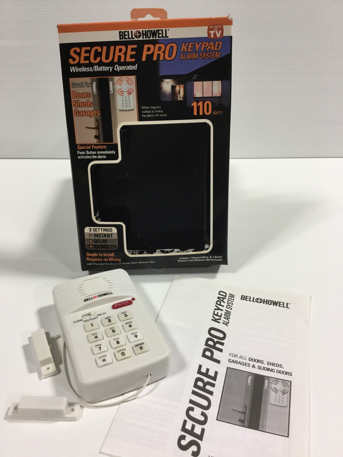 Vintage Bell Howell Secure Pro Keypad 110 Alarm System Panic Button Loud 7788