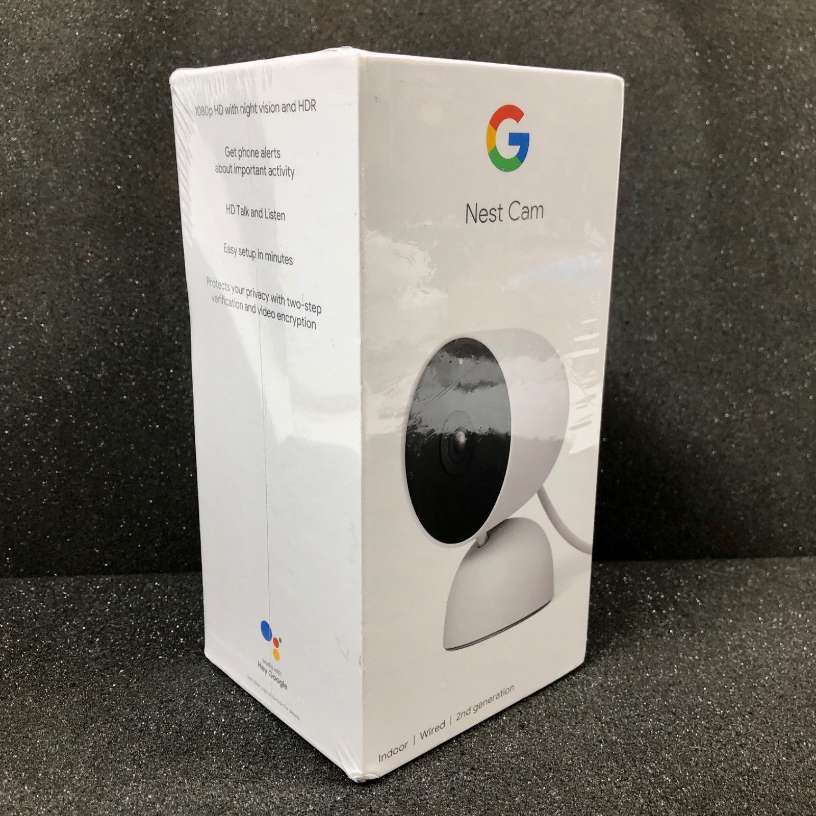 Google Nest Security Cam Indoor 1080p Wired 2nd Gen. GJQ9T (White Snow) SEALED
