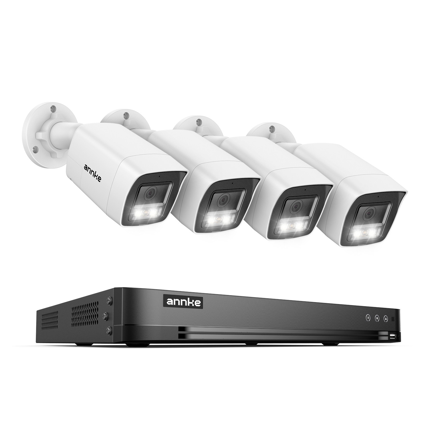 ANNKE 16CH 4K DVR 5MP Outdoor Color Night Security Camera System Two Way Audio