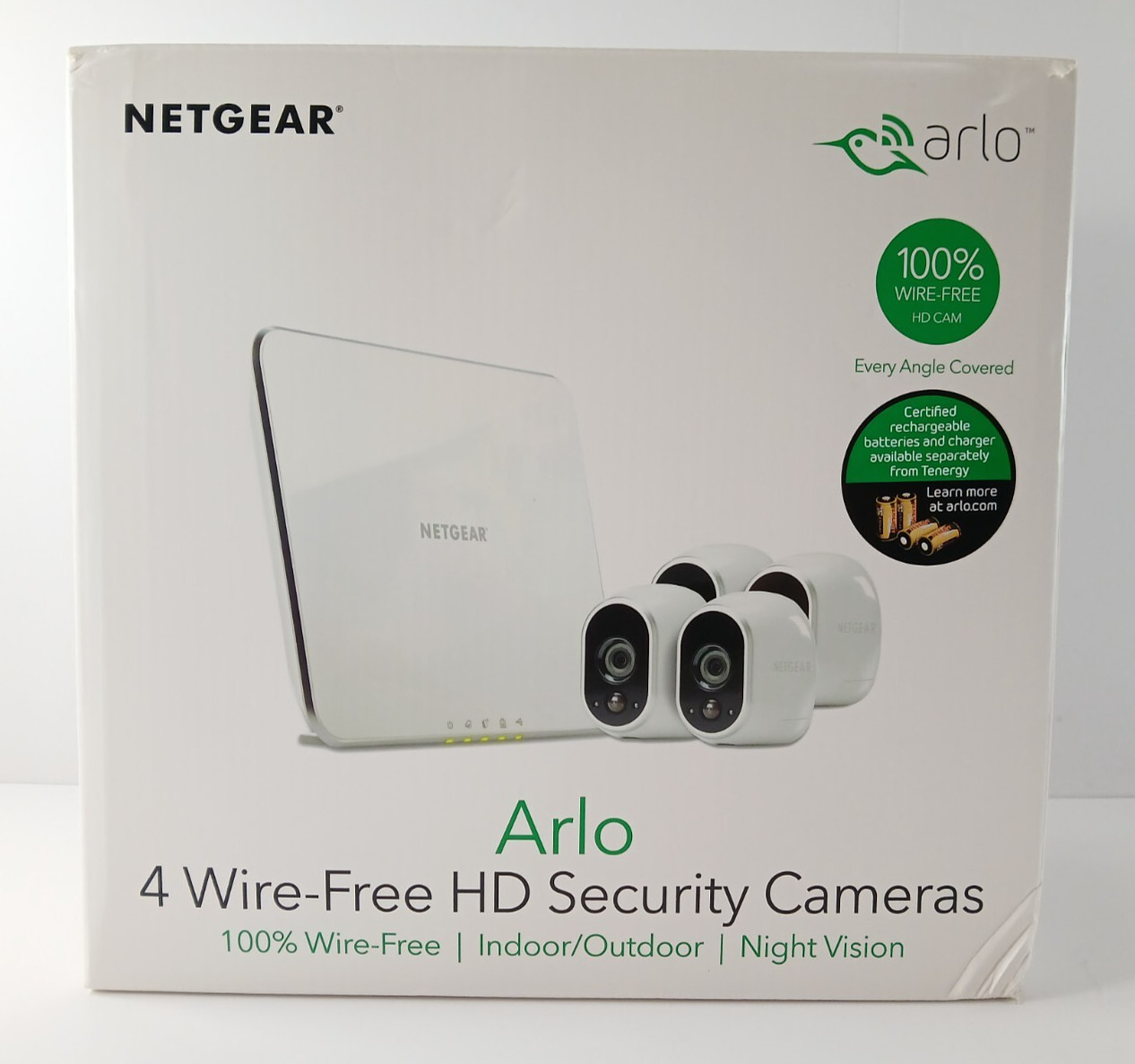 Netgear ARLO Wireless HD Smart Security System With (3) Cameras VMS3430 New!