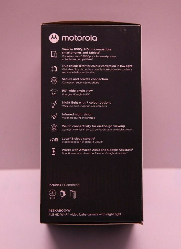 !! MOTOROLA !! PEEKABOO-W !! FULL HD – WIFI BABY CAMERA w NIGHT LIGHT !!