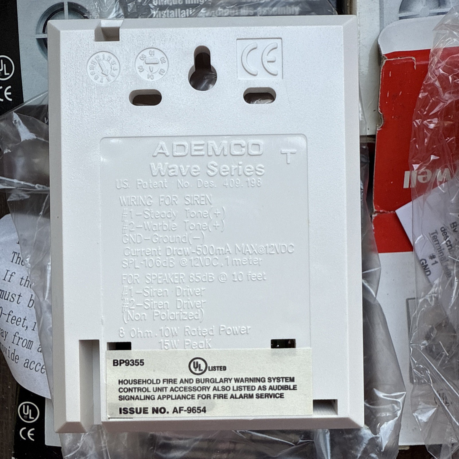 Lot of 4 Honeywell & Ademco WAVE-2 Two Tone Siren 106 db loud security burglary