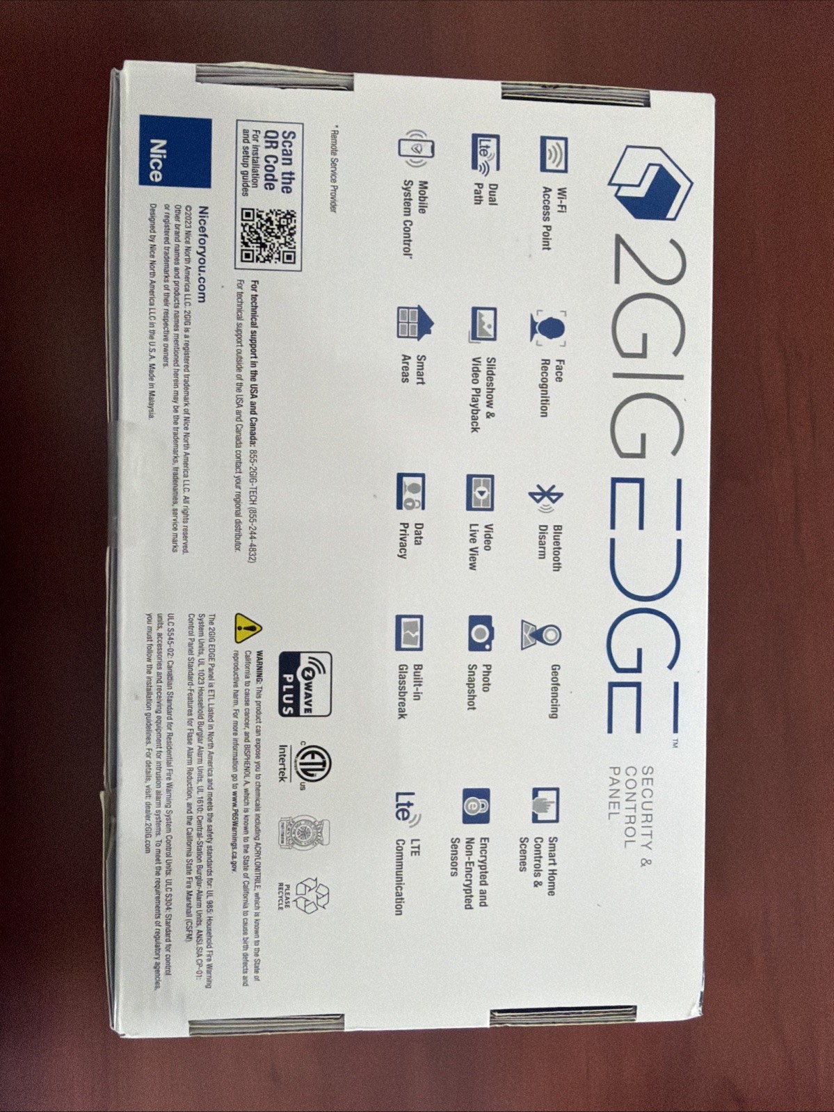 2GIG Edge Security & Control Panel 2GIG-EDG-NA-VA New
