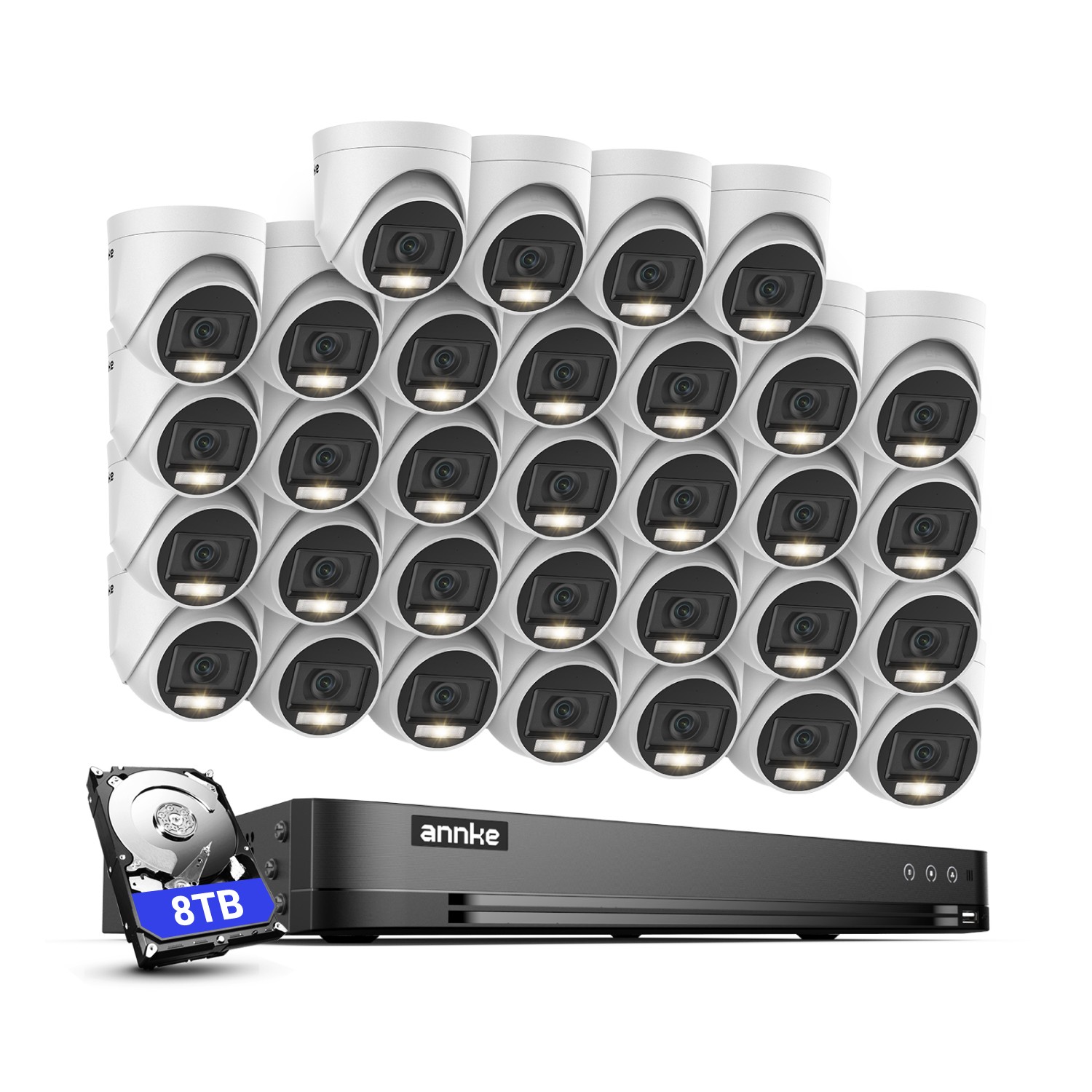 ANNKE 32CH DVR 5MP Audio Recording Security Camera System AI Color Night H.265+