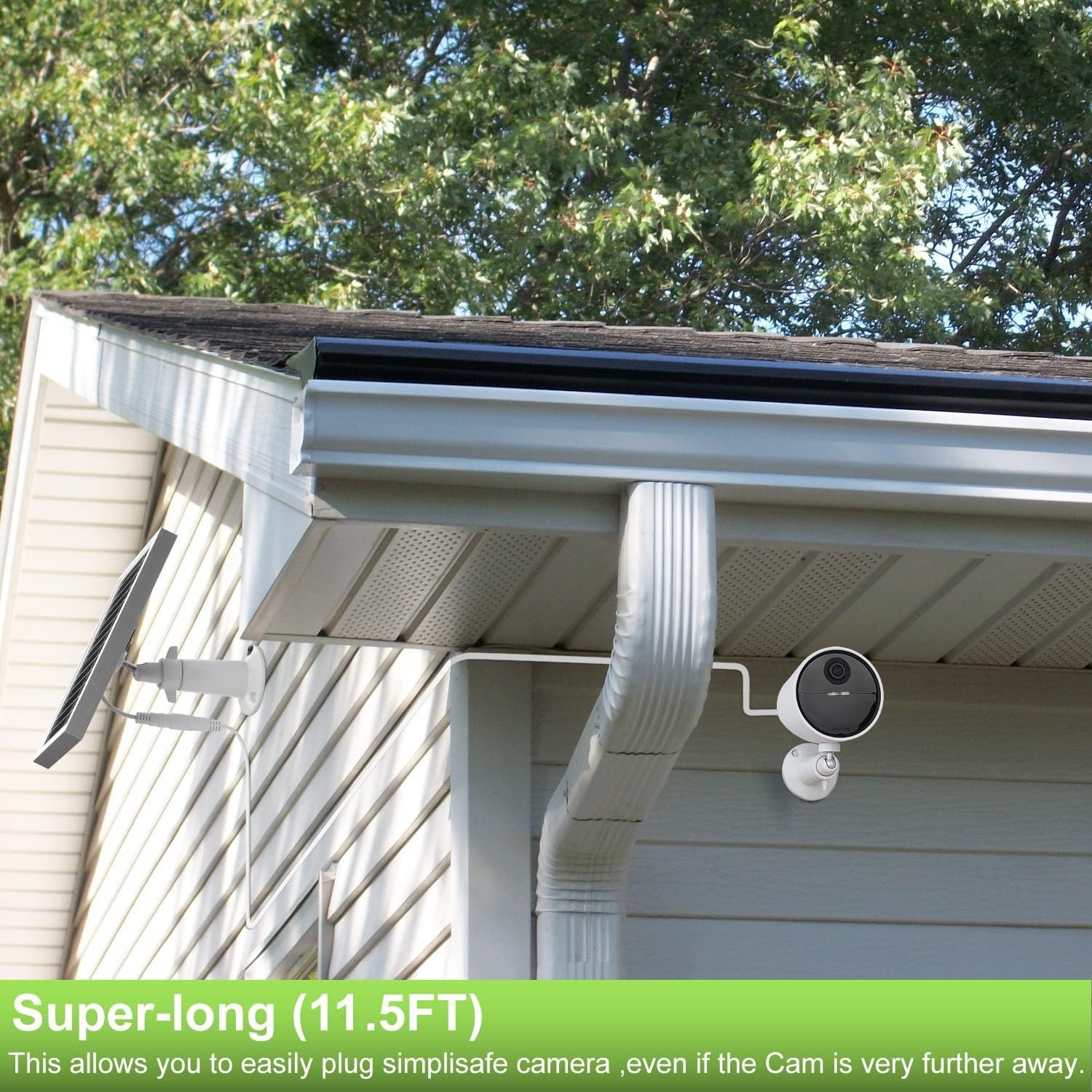 UYODM Solar Panel Compatible with SimpliSafe Outdoor Security Camera,Power Your