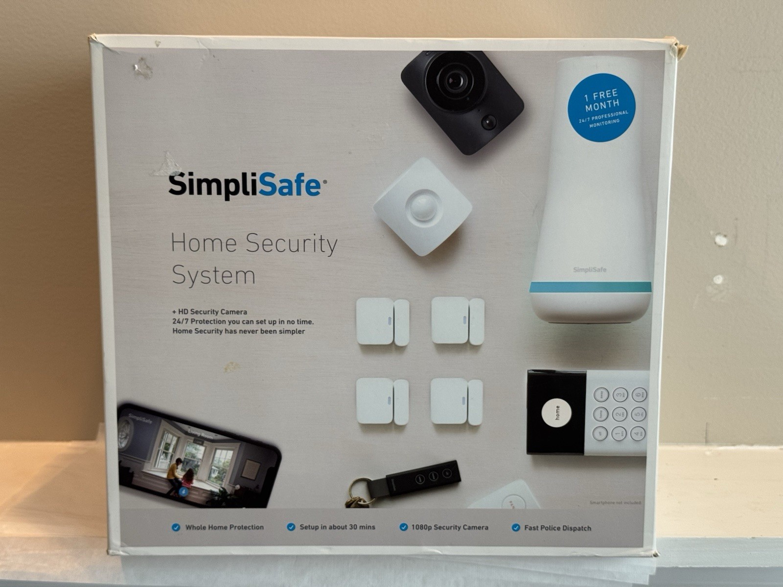 SimpliSafe Home 10-Pc. Security System with 1080p HD Security Camera HSK 101
