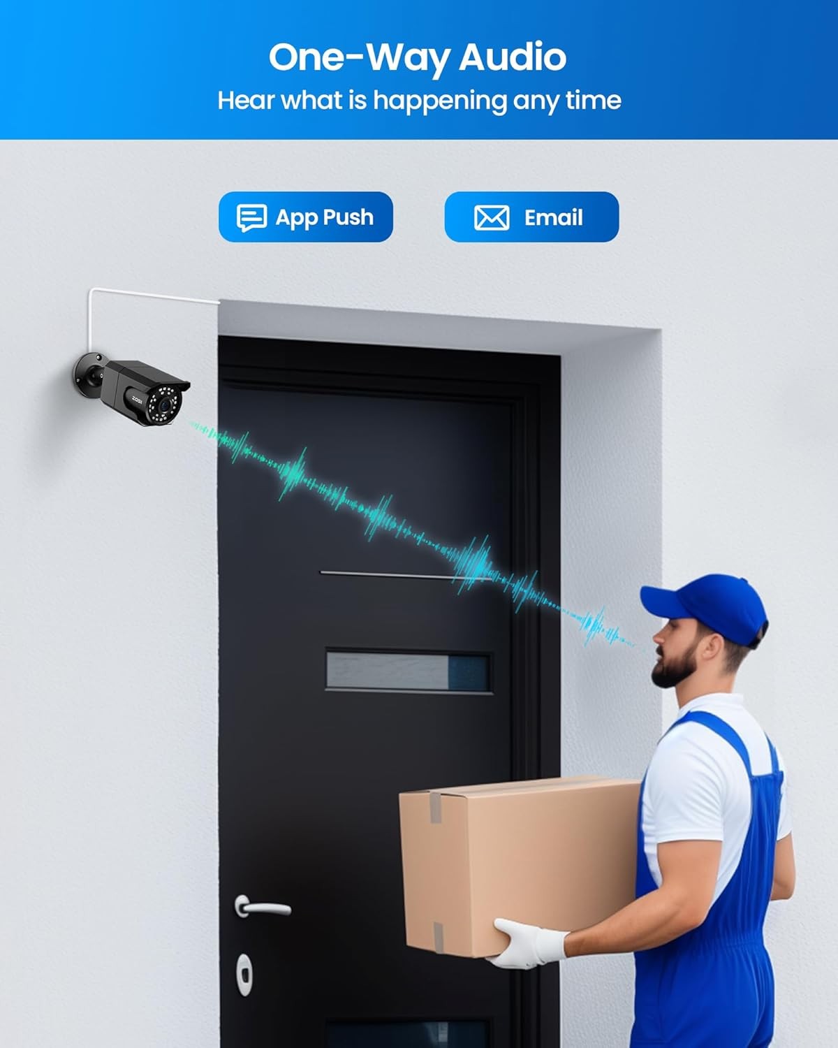ZOSI UHD 4K PoE Security IP Camera System H.265+8CH NVR with 2TB HDD Human Detet
