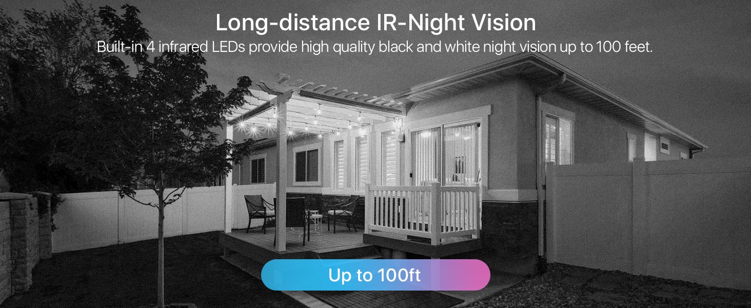 ZOSI 3MP PTZ Outdoor WiFi Security IP Wireless Camera Audio Motion Detection