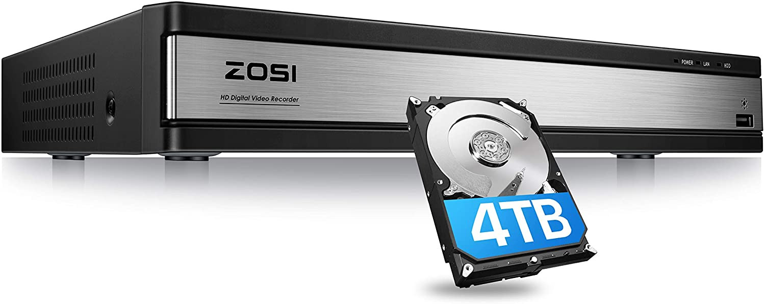 ZOSI H.265+16CH 2MP Surveillance DVR Security Camera System Motion Detection