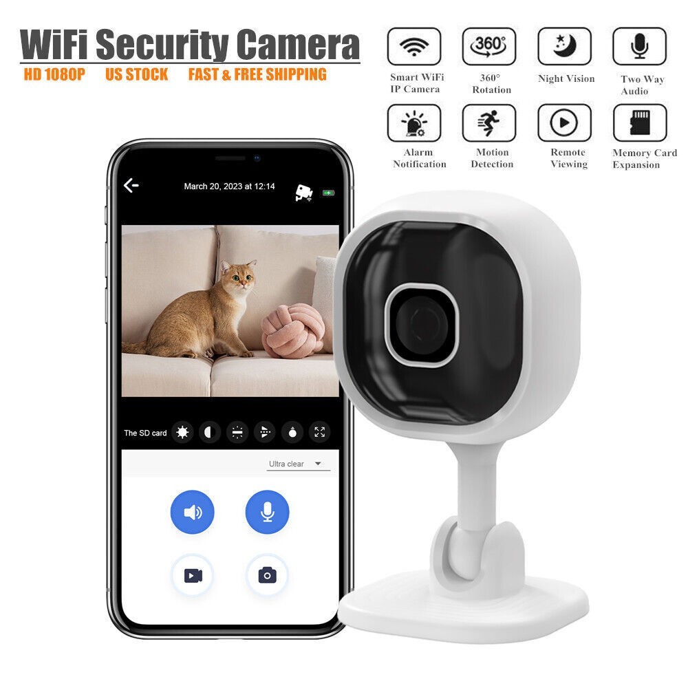1080p Smart Home WiFi Camera Indoor IP Security Surveillance System Night Vision