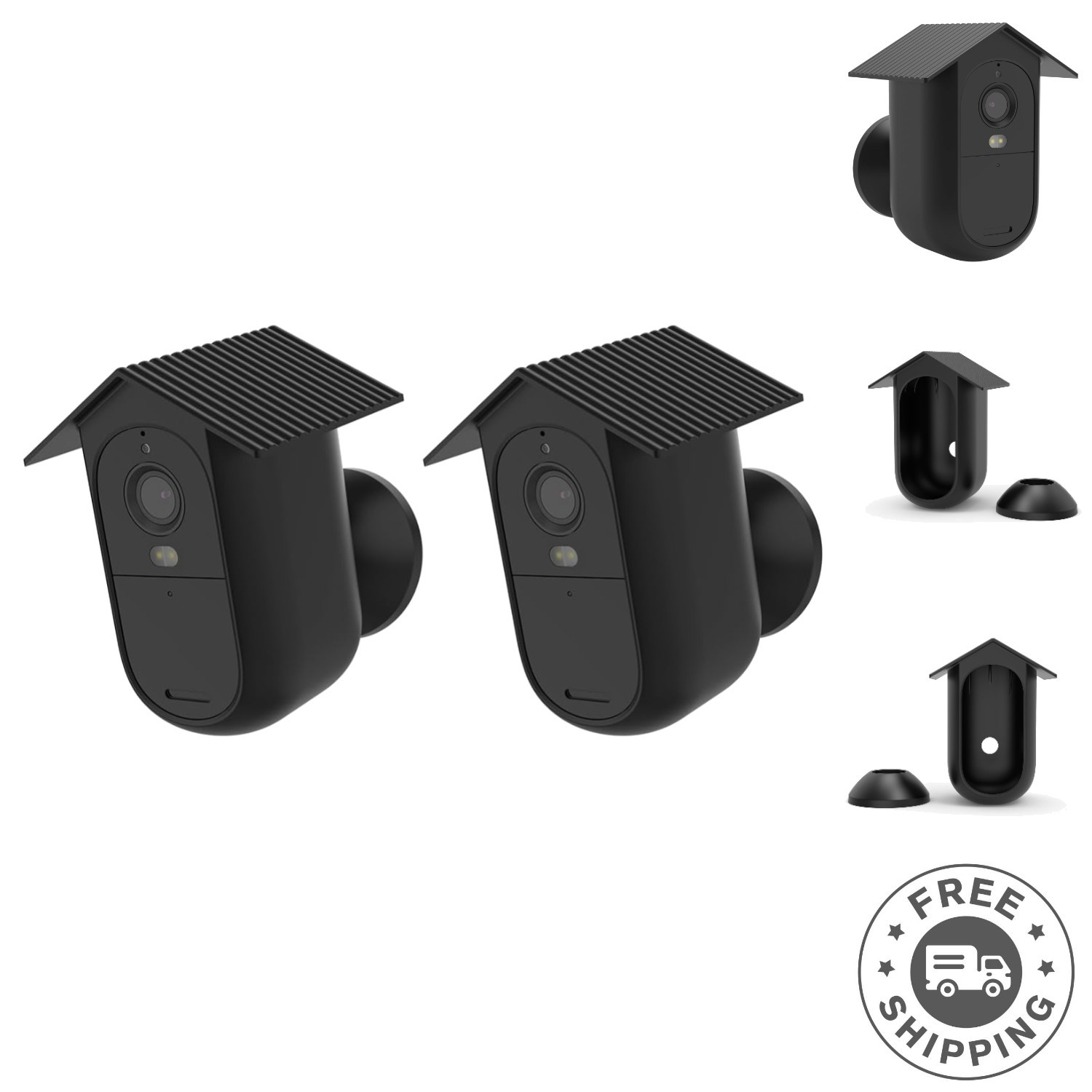 Black Silicone Skin for Arlo Essential 2nd Gen Camera – 2 Pack, Water-Resistant