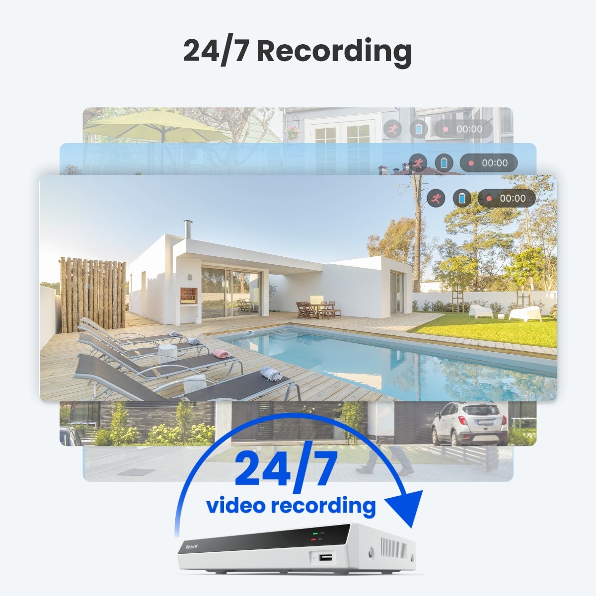 Reolink 8CH NVR 4K Dual-Lens Security Camera System Auto Tracking Trackmix PoE
