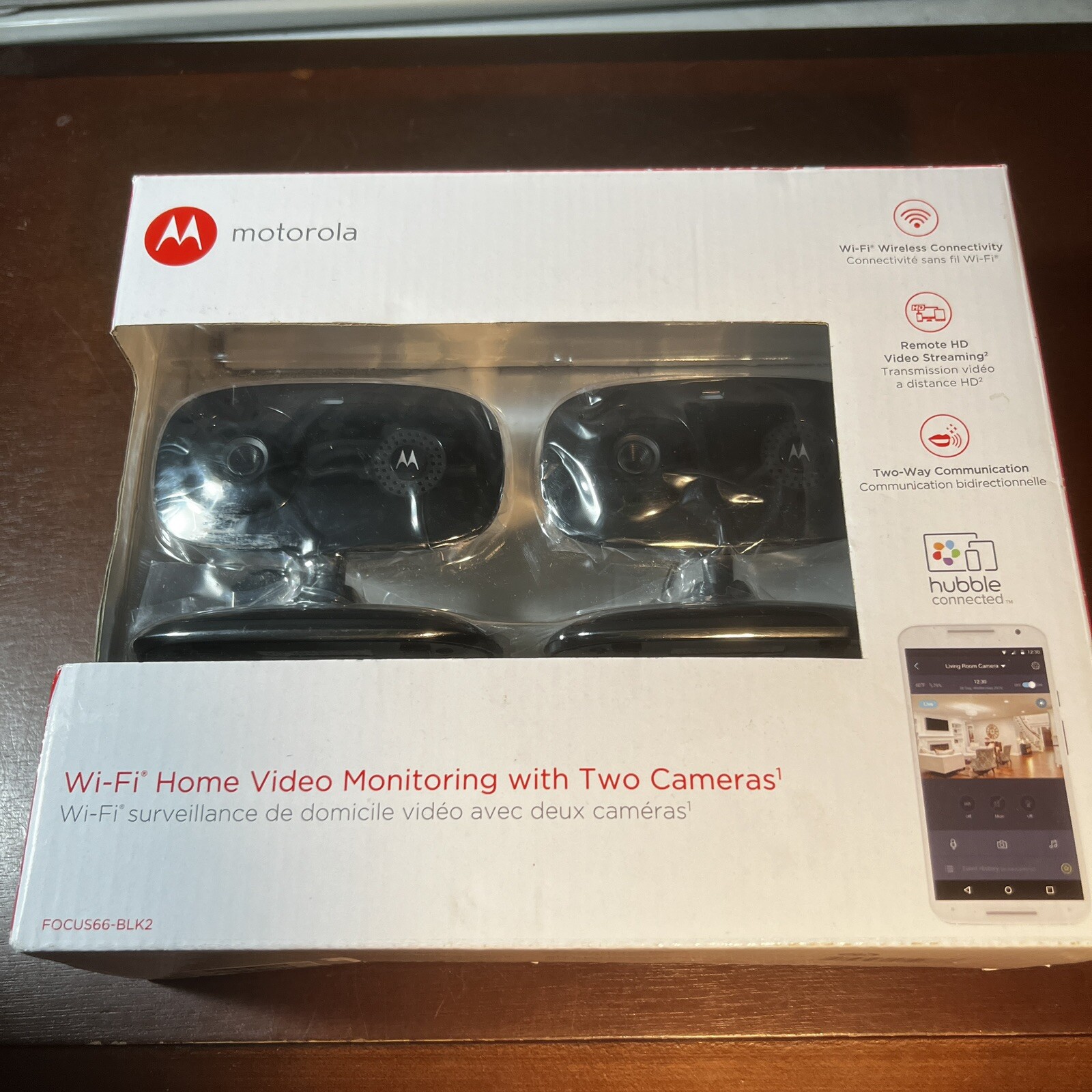 Motorola Focus66-BLK2 Wifi HD Home Video Baby Monitoring Security Cameras 2-pack