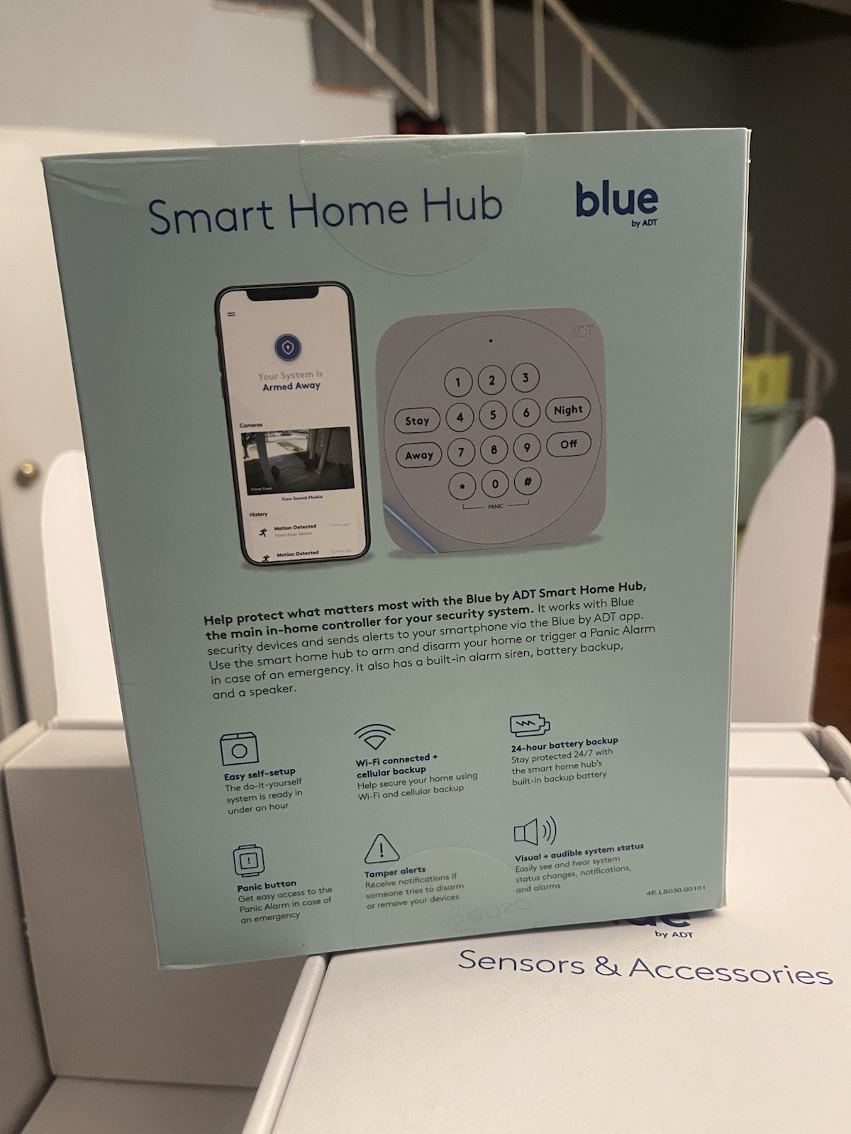 Blue by ADT Smart Home Hub Security System S40LR0-01 Hub, 4 Door/Window 1 Motion