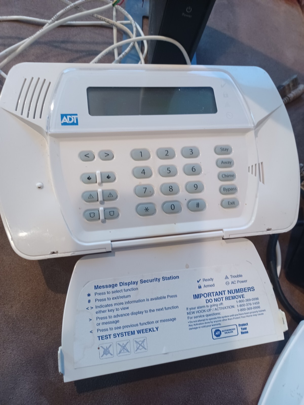 Adt Panel And Internet Panel Ready To Hook Up