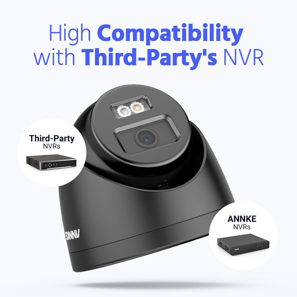 ANNKE 3K 5MP Audio POE Security IP Camera Outdoor Color Night Vision IP67 AI