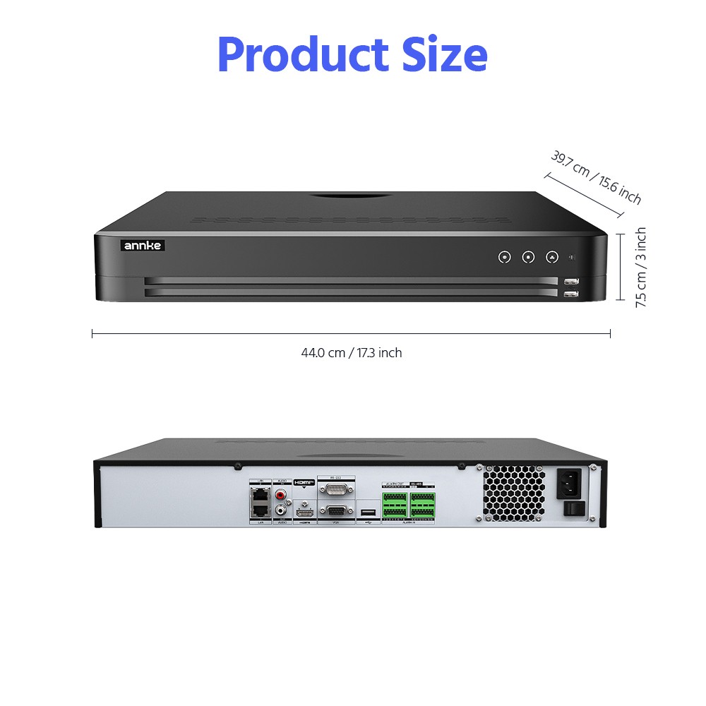ANNKE 12MP 32CH NON POE Network Video Recorder NVR for Security Camera System 6T