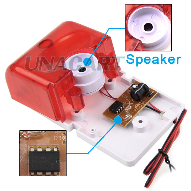 Sound and Light Alarm Warning Mini Strobe Siren DC 12V For Access Control System