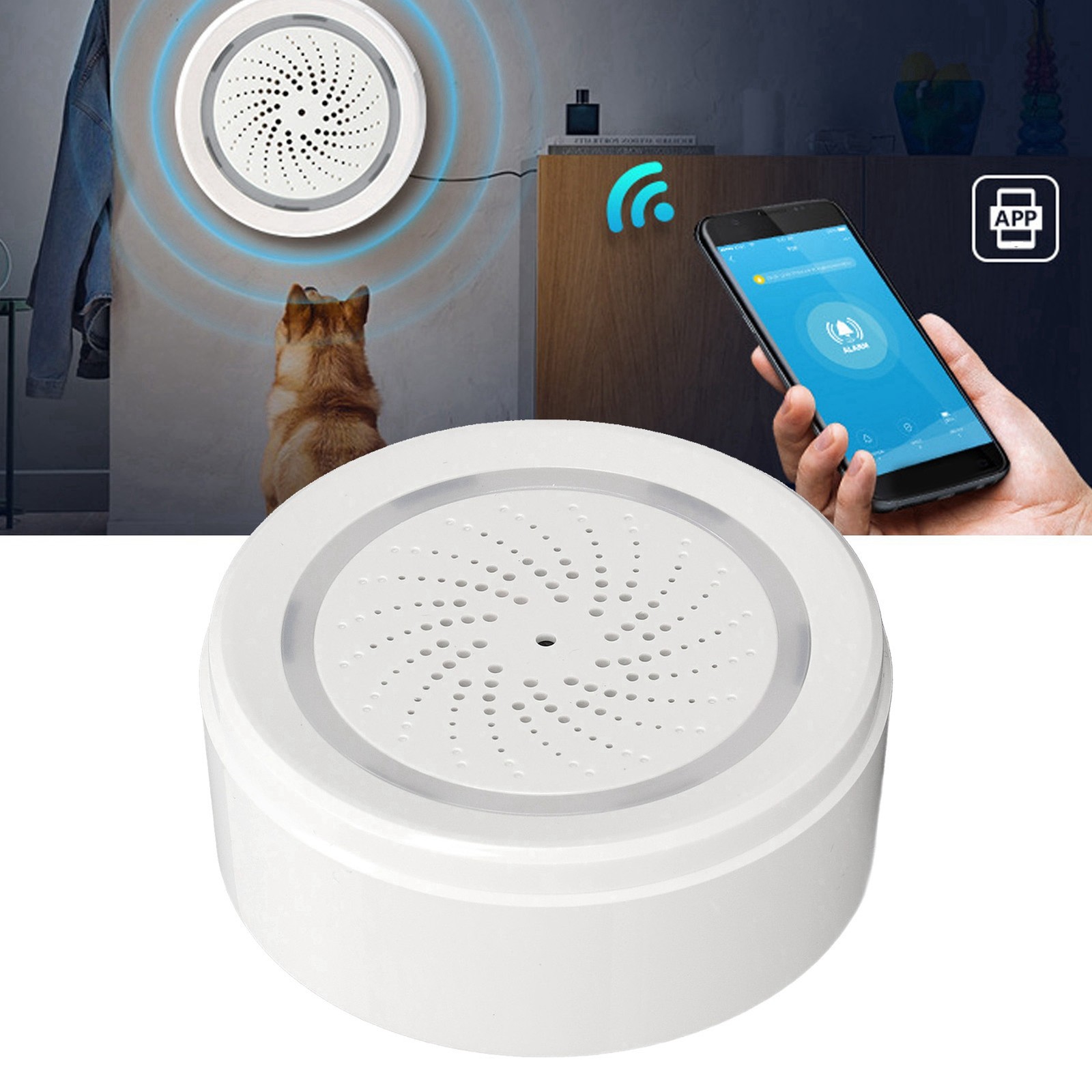 90db Wireless Impact Resistant Siren Alarm App Control For TUYA/Home/Restaurant
