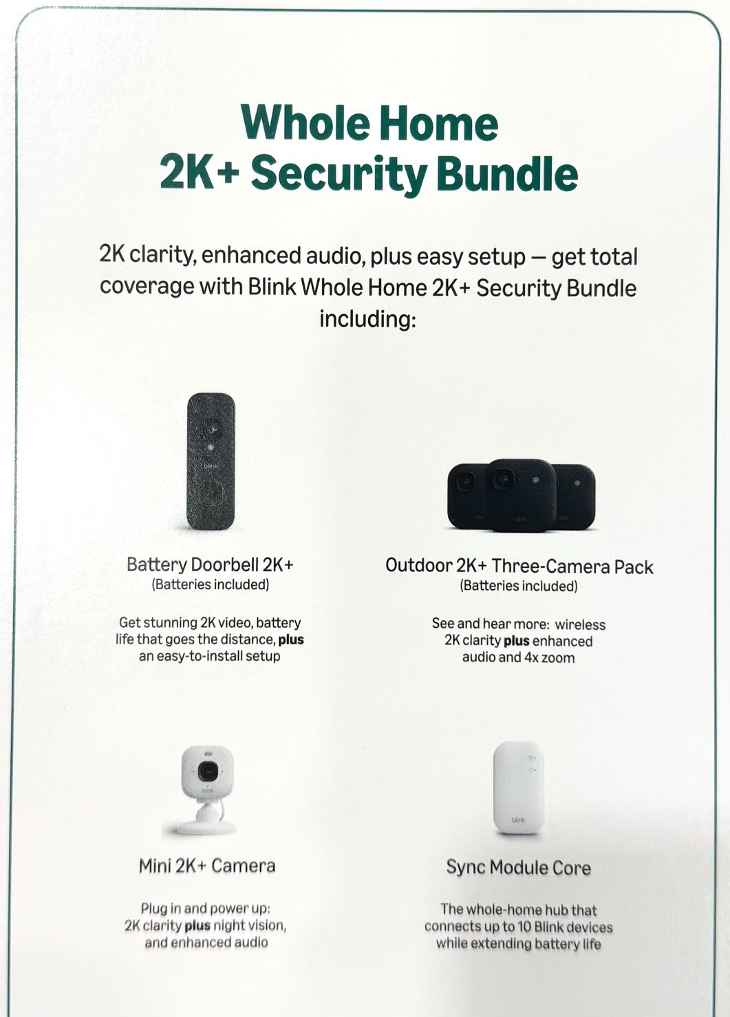 New Blink Outdoor 4 Wire-Free Smart Security 3 Camera System Kit 4th Gen