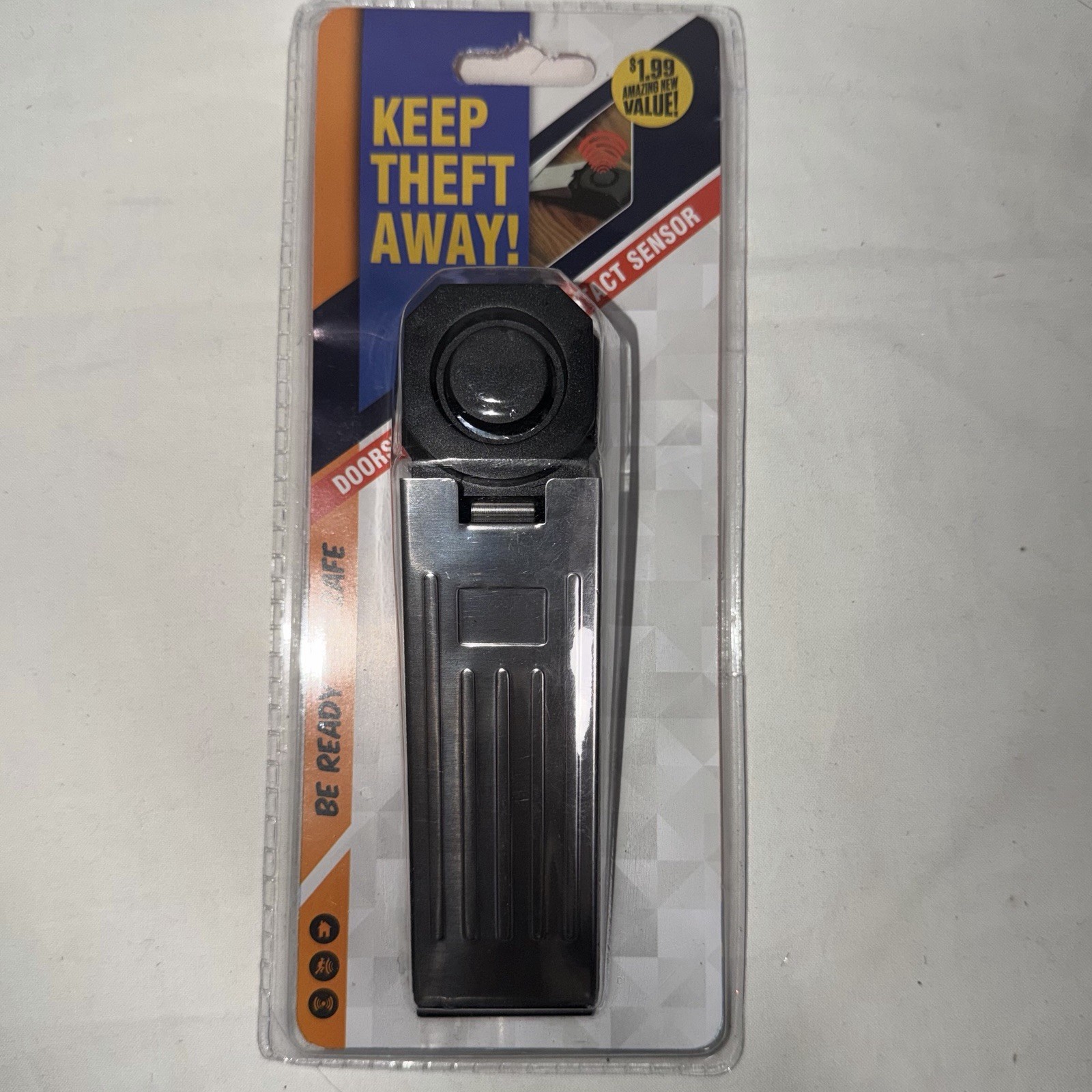 Door Stop Security Alarm Wedge Stopper Portable Home Travel Anti‑Theft NIP