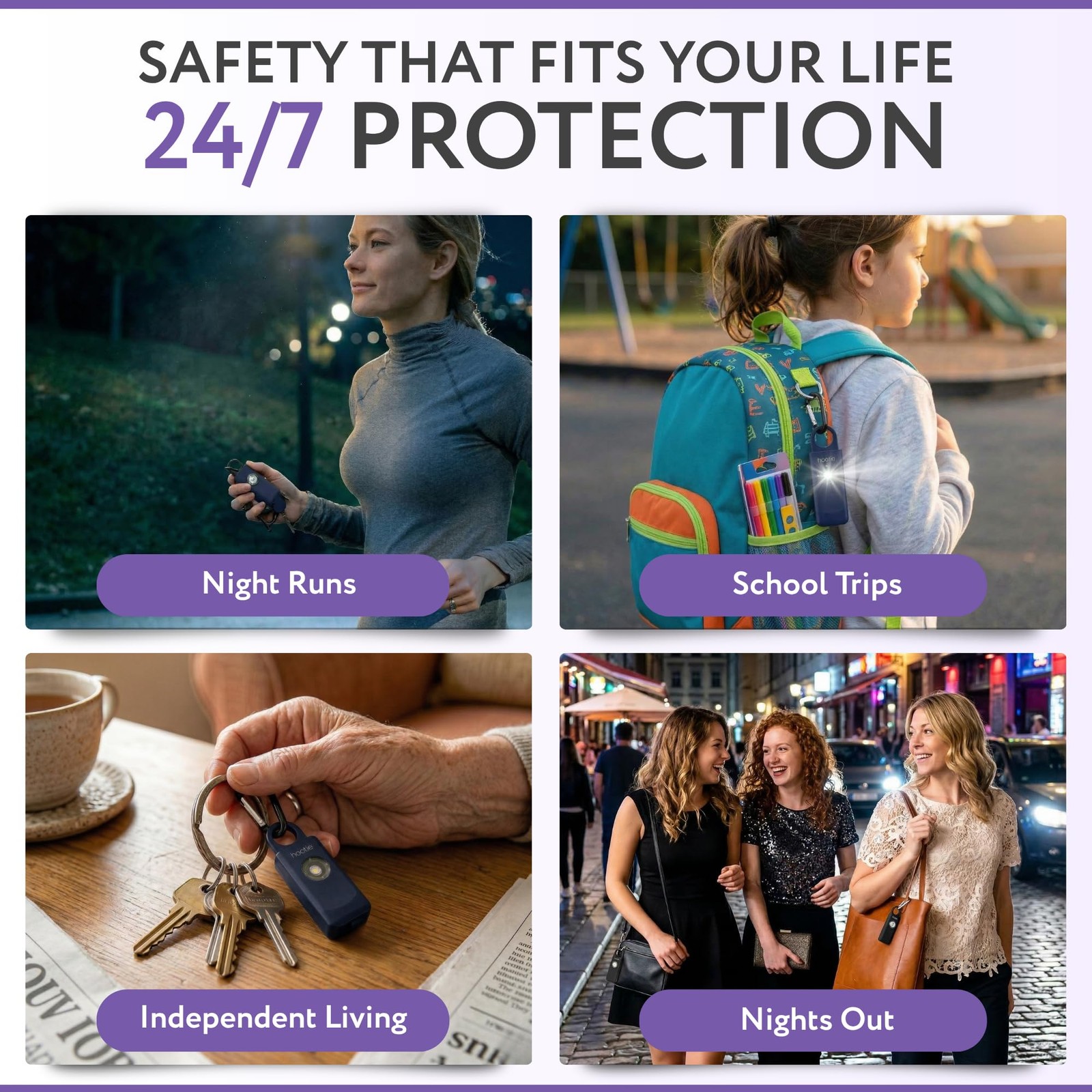 Personal Safety Alarm Keychain, 130dB Personal Alarm for Women Men and Kids, …