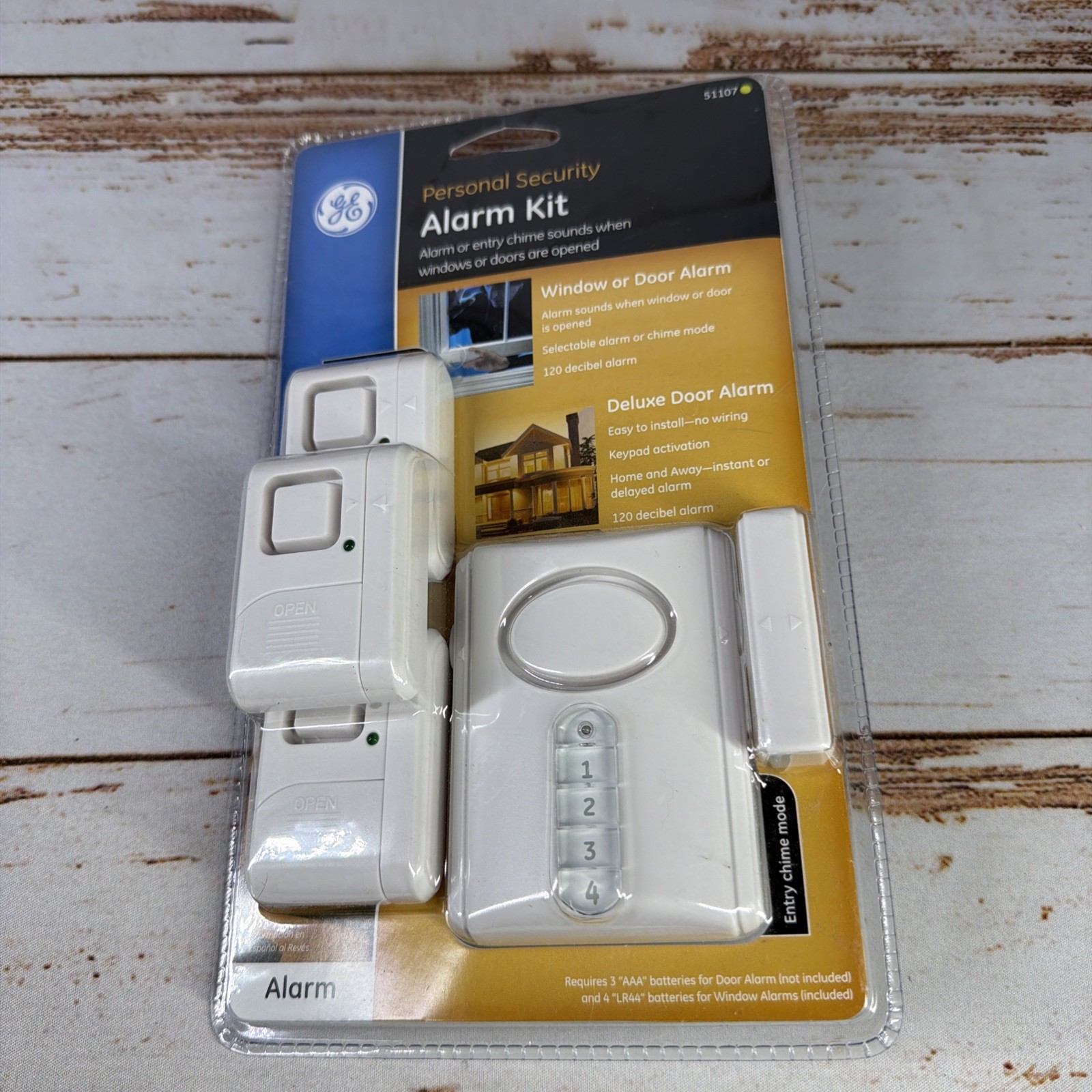 New GE Personal Security Alarm Kit 51107 Window Door DIY Home Protection